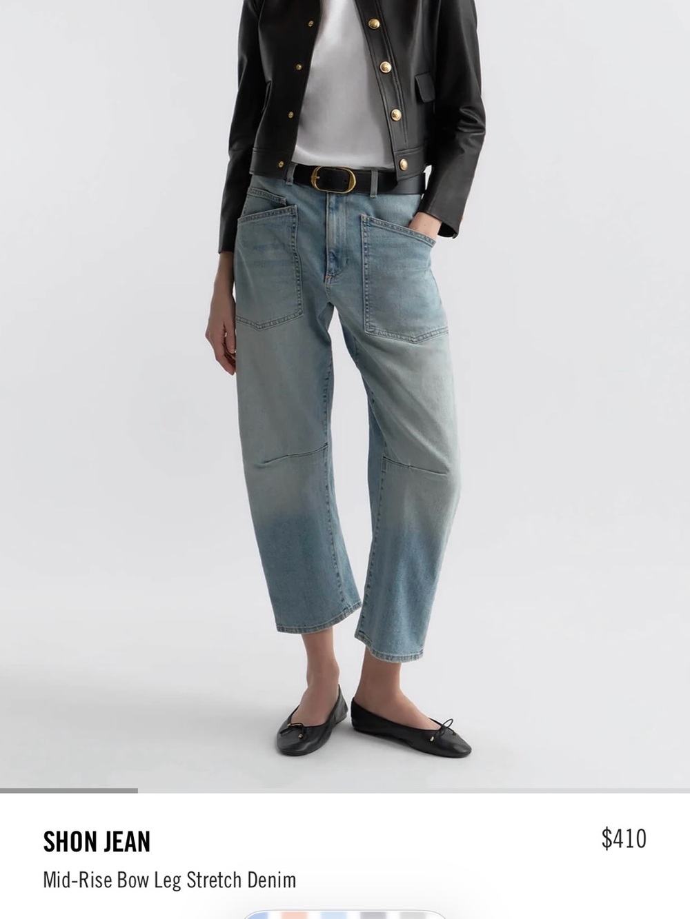 Nili Lotan Summer Wash Light Blue Mid-Rise Barrel-Leg Jeans